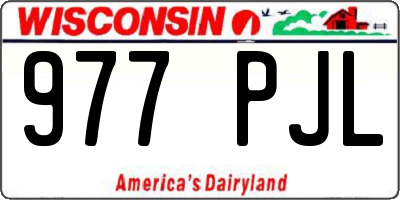 WI license plate 977PJL