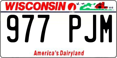 WI license plate 977PJM