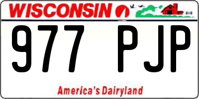 WI license plate 977PJP