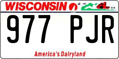 WI license plate 977PJR