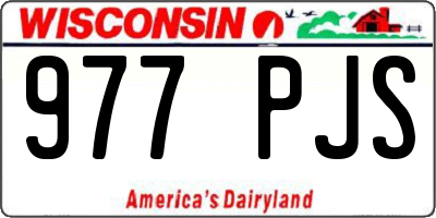 WI license plate 977PJS