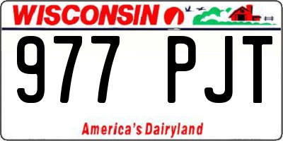 WI license plate 977PJT