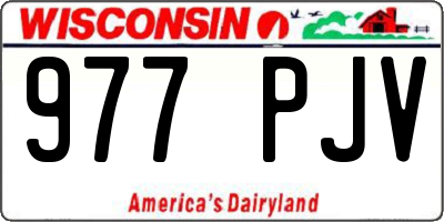 WI license plate 977PJV