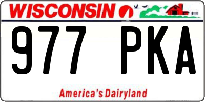 WI license plate 977PKA