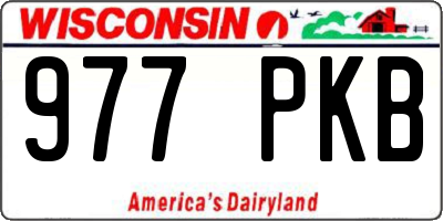 WI license plate 977PKB