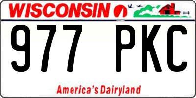 WI license plate 977PKC