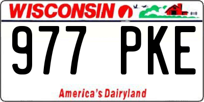 WI license plate 977PKE