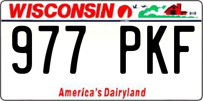 WI license plate 977PKF