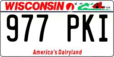 WI license plate 977PKI