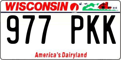 WI license plate 977PKK