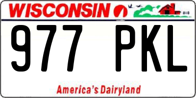 WI license plate 977PKL