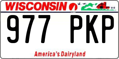 WI license plate 977PKP
