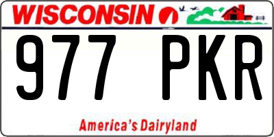 WI license plate 977PKR