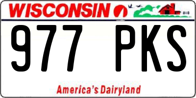 WI license plate 977PKS