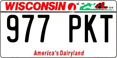 WI license plate 977PKT