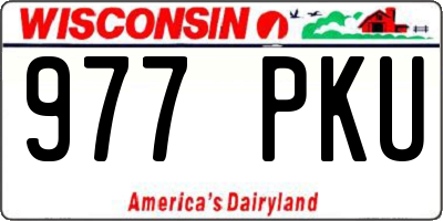 WI license plate 977PKU