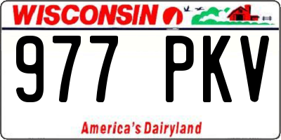WI license plate 977PKV