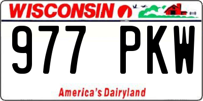 WI license plate 977PKW