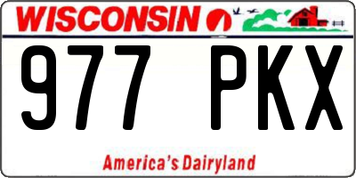 WI license plate 977PKX