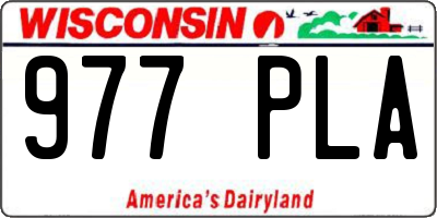 WI license plate 977PLA