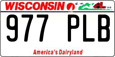 WI license plate 977PLB