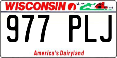 WI license plate 977PLJ