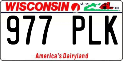 WI license plate 977PLK