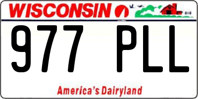 WI license plate 977PLL