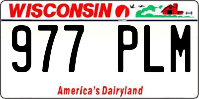 WI license plate 977PLM