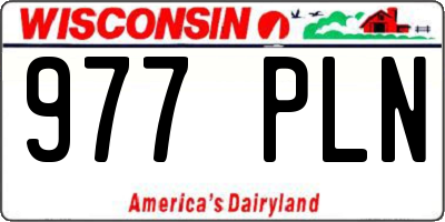 WI license plate 977PLN