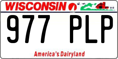 WI license plate 977PLP