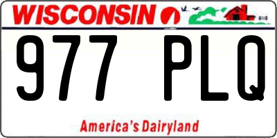 WI license plate 977PLQ