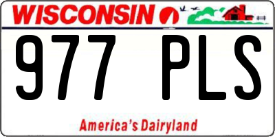 WI license plate 977PLS