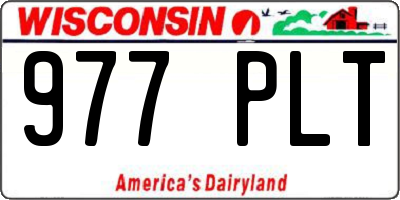 WI license plate 977PLT