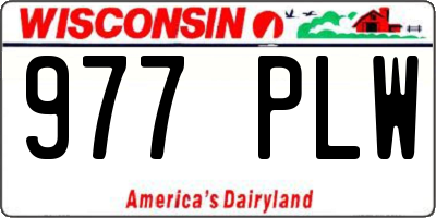 WI license plate 977PLW