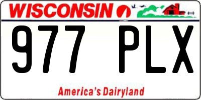WI license plate 977PLX