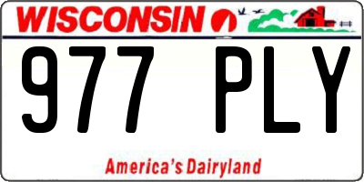 WI license plate 977PLY