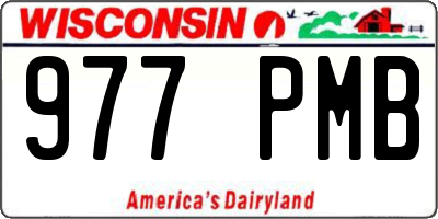 WI license plate 977PMB