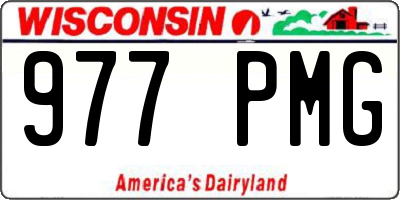 WI license plate 977PMG