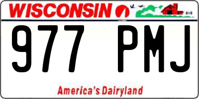 WI license plate 977PMJ