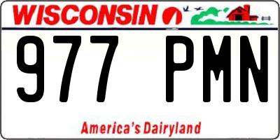 WI license plate 977PMN