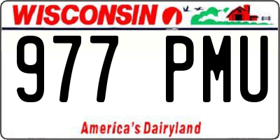WI license plate 977PMU