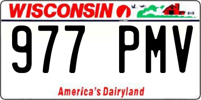 WI license plate 977PMV