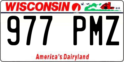 WI license plate 977PMZ
