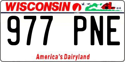 WI license plate 977PNE