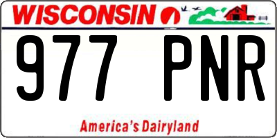 WI license plate 977PNR