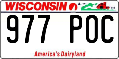 WI license plate 977POC