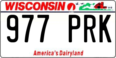WI license plate 977PRK
