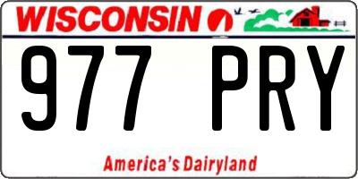 WI license plate 977PRY