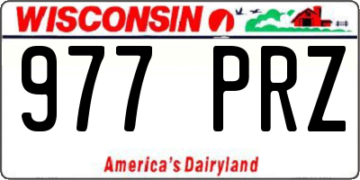WI license plate 977PRZ